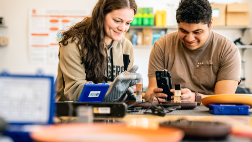 Rutgers Engineering students collaborate on a project