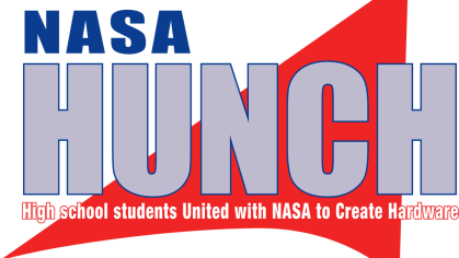 NASA HUNCH on a red background.