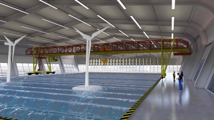 Rendering of Interior Wet Facility 