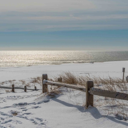 beach, sand, ocean with fencing