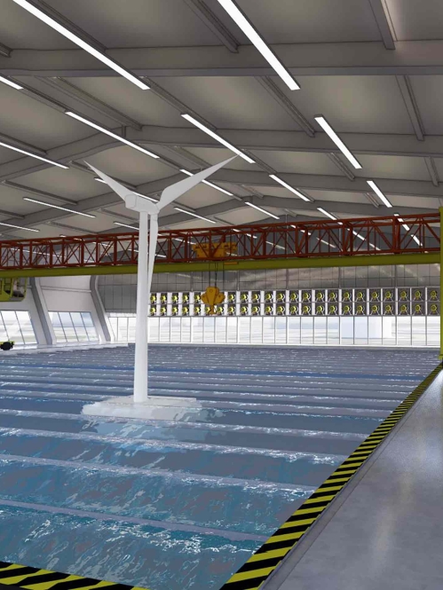 Rendering of Interior Wet Facility