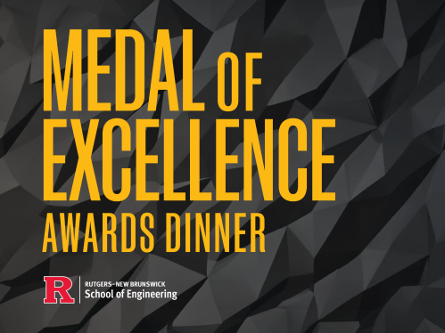 Medal of Excellence Award text on a black background