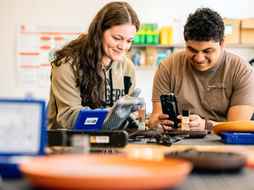 Rutgers Engineering students collaborate on a project