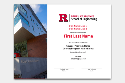 School of Engineering certificate