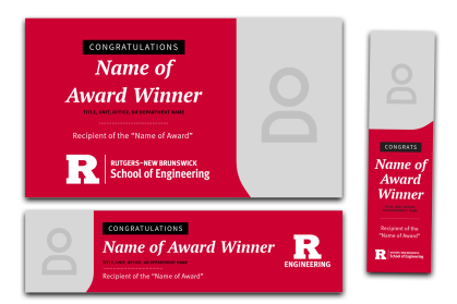 Congratulation ads in different sizes