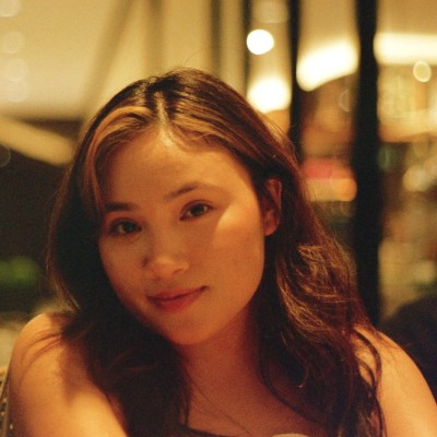 Woman with long dark hair