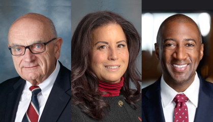 Kenneth R. Johnson as chair and Mary Papamarkou and Squire J. Severance 