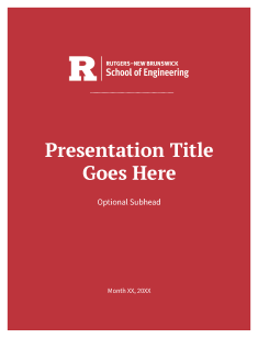 Rutgers Engineering Report